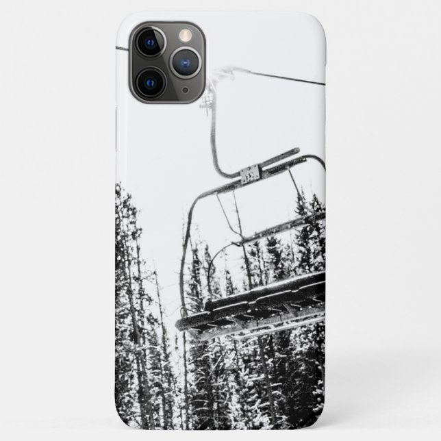 Empty Skilift // Black and White Winter Case-Mate iPhone Case (Back)
