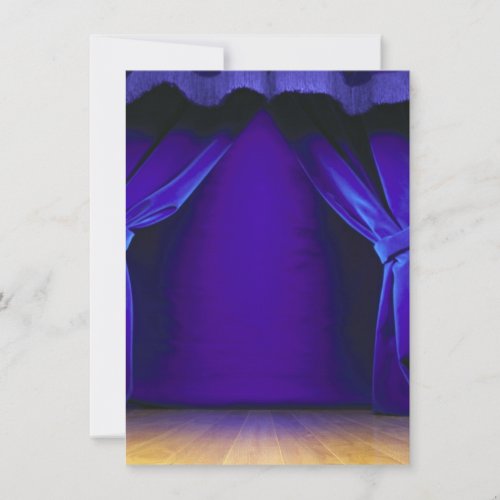 Empty Stage With Curtains Invitation