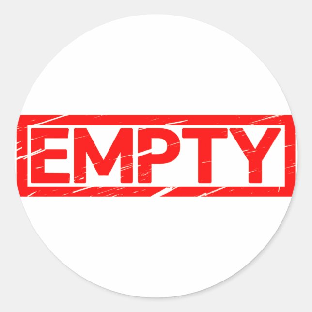 Empty Stamp Classic Round Sticker (Front)