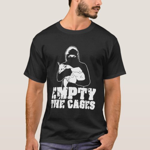 Empty The Cages Alf Animal Liberation Front Vegan T_Shirt