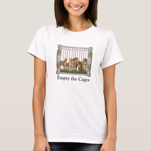 Empty the Cages Big Cats Tiger Lion T-Shirt (Front)