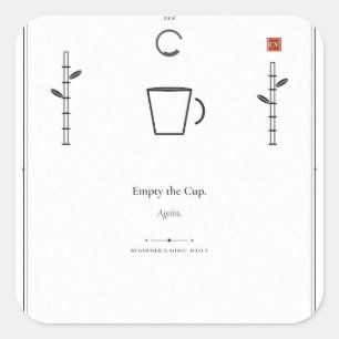 Empty the Cup Zen Sticker