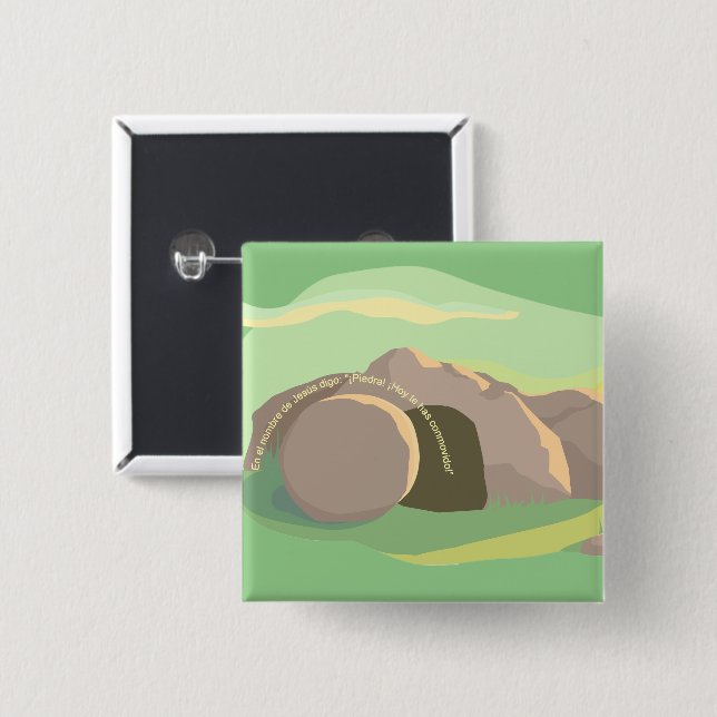 Empty Tomb I Stone! Thou Art Moved! I ESP I 6x6  B Button (Front & Back)