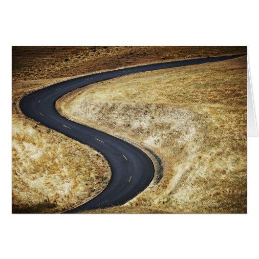 Empty winding paved road cards (Front Horizontal)