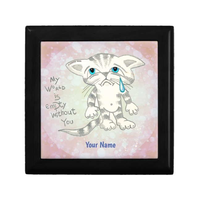 Empty World Sad Cat  Gift Box (Front)