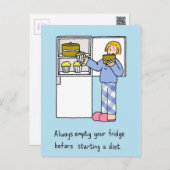 Empty Your Fridge Before Starting a Diet Postcard (Front/Back)
