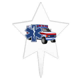 EMS Ambulance Cake Topper