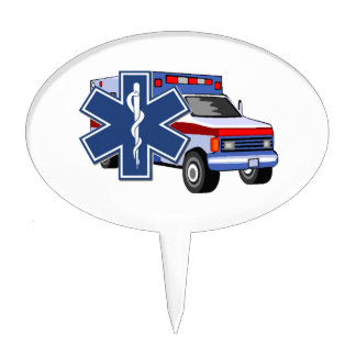 EMS Ambulance Cake Topper