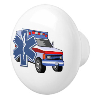 EMS Ambulance Ceramic Knob