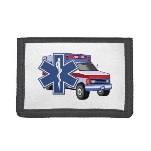 EMS Ambulance For EMT and Paramedics Tri_fold Wallet