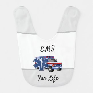 EMS Ambulance For Life Baby Bib