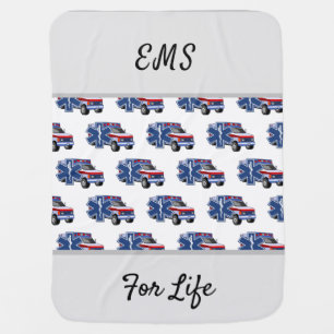 EMS Ambulance For Life Baby Blanket