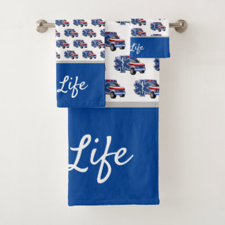 EMS Ambulance For Life Bath Towel Set