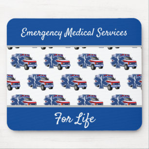 EMS Ambulance For Life Mouse Pad