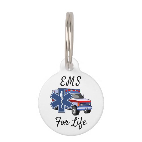 EMS Ambulance For Life  Pet ID Tag