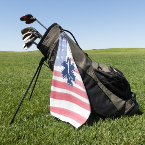 EMS Ambulance Patriotic  Golf Towel