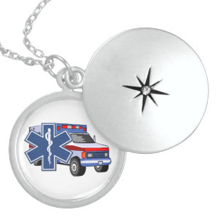 EMS Ambulance Sterling Silver Necklace