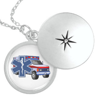 EMS Ambulance Sterling Silver Necklace