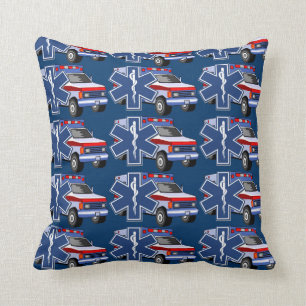 EMS Ambulance Throw Pillow