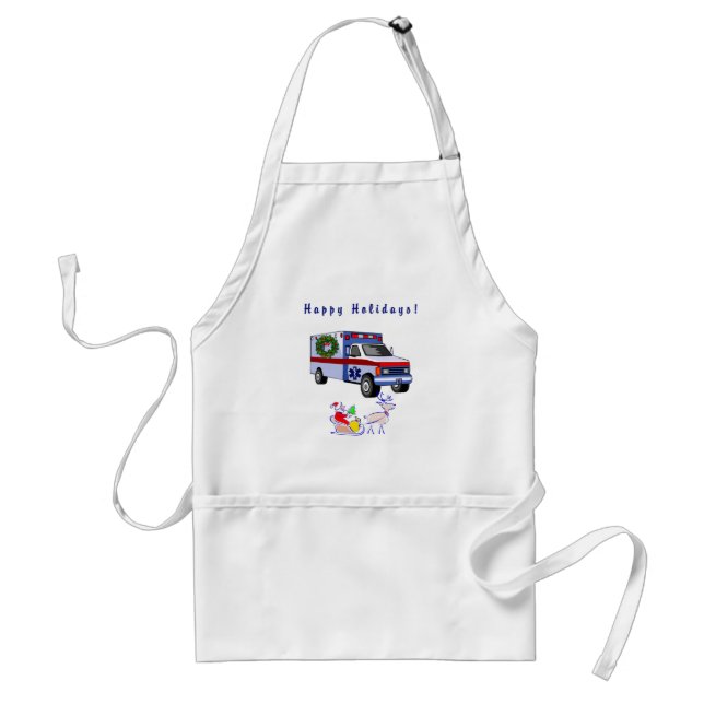 EMS Christmas Gifts Adult Apron (Front)