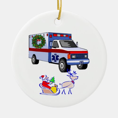 EMS Christmas Gifts Ceramic Ornament