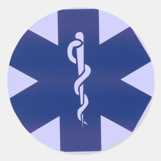 ems classic round sticker (Front)