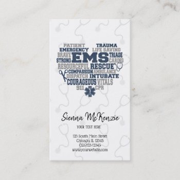 Ems Denim Texture Business Card by graphicdesign at Zazzle
