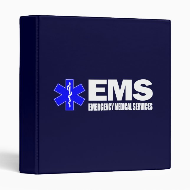 EMS -Emergency Medical Services Binder (Front/Spine)