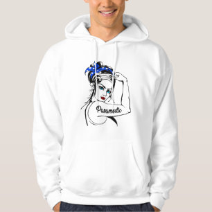 EMS Emergency Paramedic Rosie The Riveter Hoodie