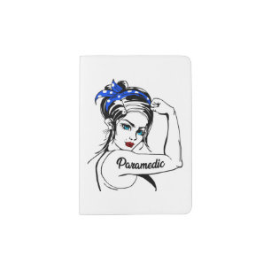 EMS Emergency Paramedic Rosie The Riveter Passport Holder