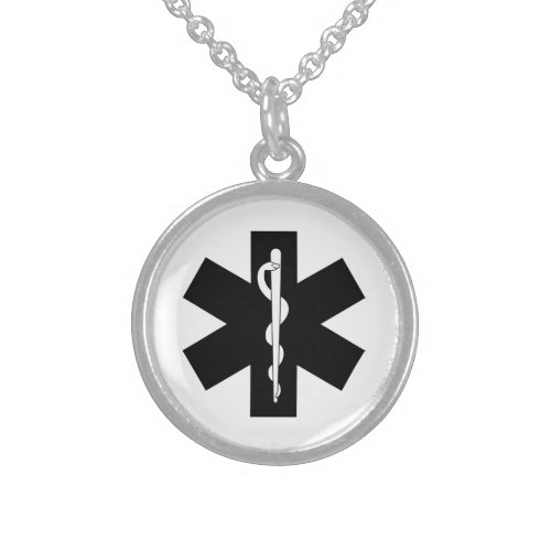 EMS Emergency Theme Sterling Silver Necklace