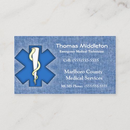 EMS  EMT Contact Card