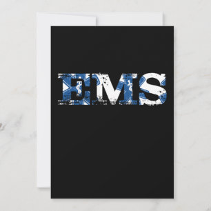 EMS EMT Doctor Paramedic Caduceus Medicine Ambulan Invitation
