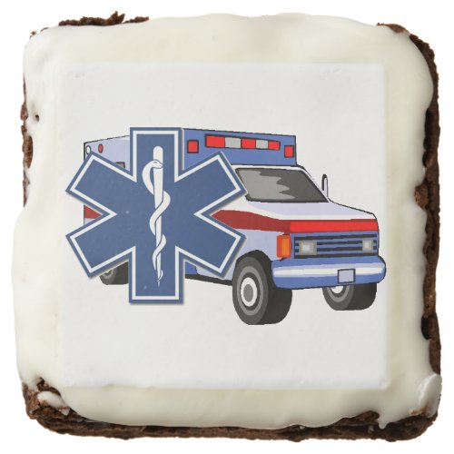 EMS EMT Paramedic Ambulance Chocolate Brownie