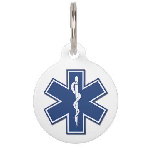 EMS EMT Paramedic Logo Pet ID Tag