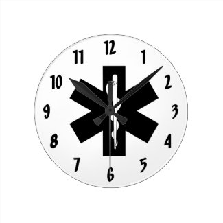 EMS Rescue Logo Personalized Clocks