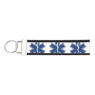 EMS EMT PARAMEDIC Star of Life Logo Wrist Keychain