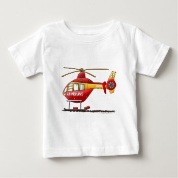 Ems Emt Rescue Medical Helicopter Ambulance Baby T-shirt by art1st at Zazzle
