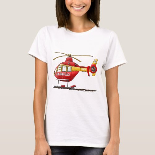 EMS EMT Rescue Medical Helicopter Ambulance T_Shirt