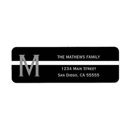 EMS EMT Thin White Line Monogrammed Return Address Label