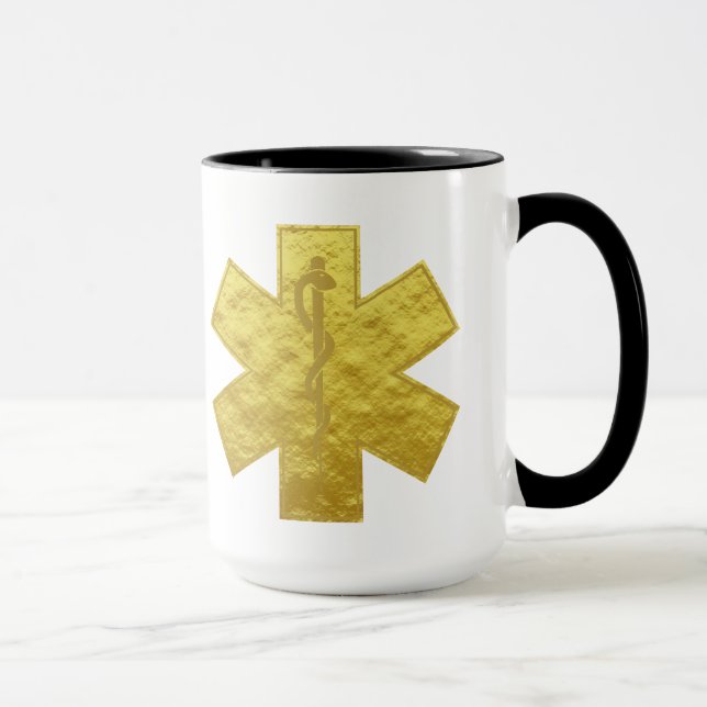 EMS Golden Star of Life Icon Mug (Right)