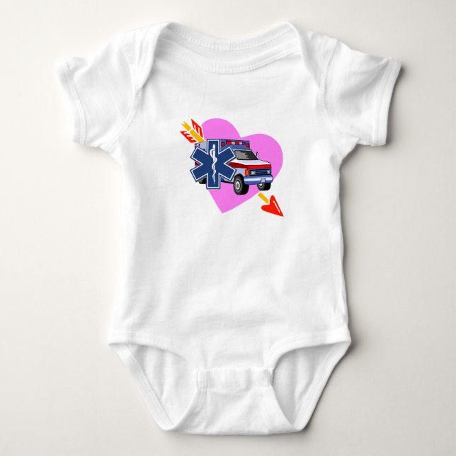 EMS Heart of Care   Baby Bodysuit (Front)