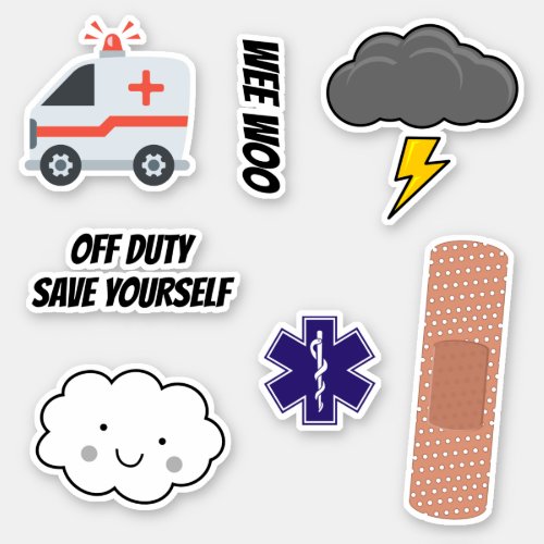 EMS Humor Pack Paramedic Jokes Sticker