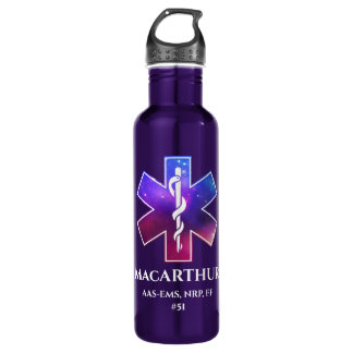 EMS Logo - "Cosmic Star of Life" Stainless Steel Water Bottle
