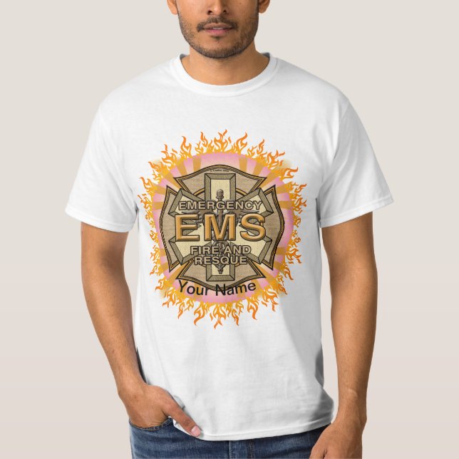 EMS Maltese Cross  T-Shirt (Front)