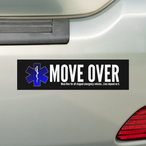 EMS Move Over Bumper Sticker | Zazzle