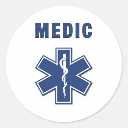 EMS ParaMedic Star of Life Classic Round Sticker