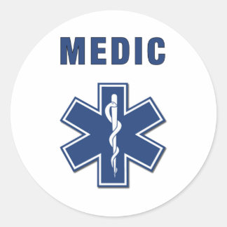 EMS ParaMedic Star of Life Classic Round Sticker