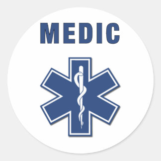 EMS ParaMedic Star of Life Classic Round Sticker