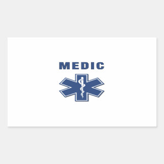 EMS ParaMedic Star of Life Rectangular Sticker